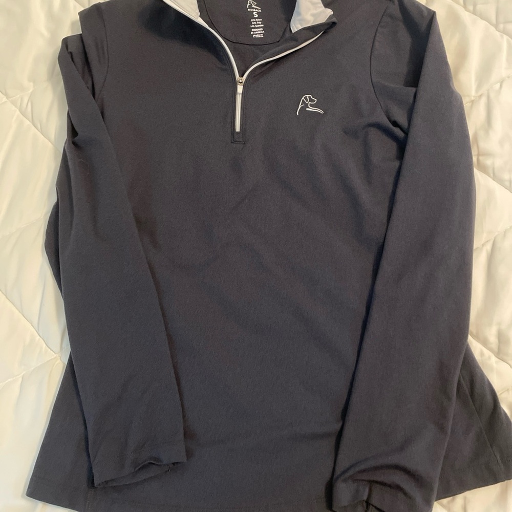 Rhoback Charcoal and White Quarter-Zip Pullover